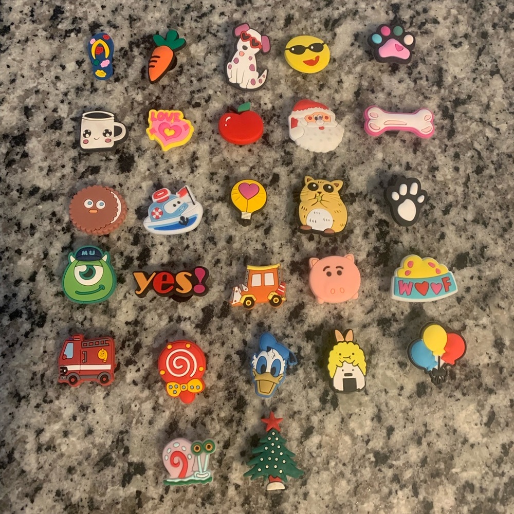 Colorful Shoe Charms Set of 27
